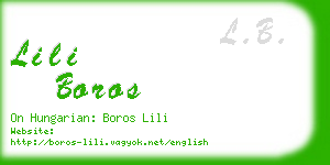 lili boros business card